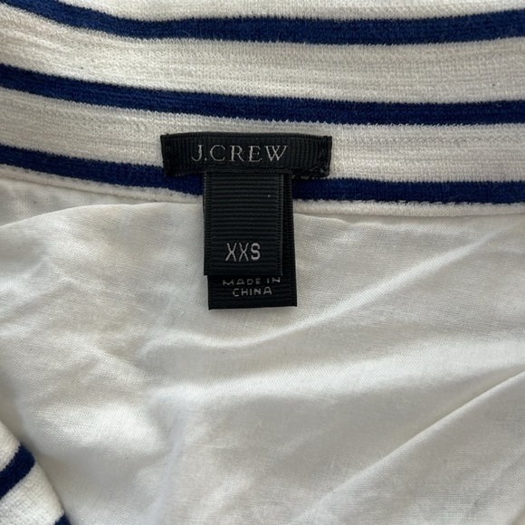 💚BUY 3 for $15💚 💚J.Crew Women XXS Striped Navy Blue blazer - Picture 2 of 6